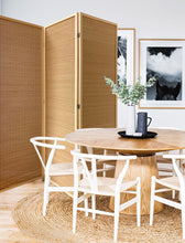 Load image into Gallery viewer, 6' Light Bamboo 3 Panel Room Divider Screen