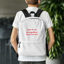 Load image into Gallery viewer, Personalized Water-resistant Backpack, Custom Backpack Gift, Gift for Holidays, Christmas Present for Him Her, Custom Bag, Classic Bag, Personalized Gift, Corporate Retreat Gift, College Student Gift