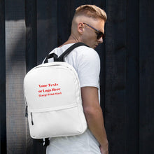 Load image into Gallery viewer, Personalized Water-resistant Backpack, Custom Backpack Gift, Gift for Holidays, Christmas Present for Him Her, Custom Bag, Classic Bag, Personalized Gift, Corporate Retreat Gift, College Student Gift