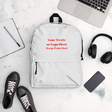 Load image into Gallery viewer, Personalized Water-resistant Backpack, Custom Backpack Gift, Gift for Holidays, Christmas Present for Him Her, Custom Bag, Classic Bag, Personalized Gift, Corporate Retreat Gift, College Student Gift