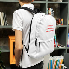 Load image into Gallery viewer, Personalized Water-resistant Backpack, Custom Backpack Gift, Gift for Holidays, Christmas Present for Him Her, Custom Bag, Classic Bag, Personalized Gift, Corporate Retreat Gift, College Student Gift