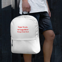 Load image into Gallery viewer, Personalized Water-resistant Backpack, Custom Backpack Gift, Gift for Holidays, Christmas Present for Him Her, Custom Bag, Classic Bag, Personalized Gift, Corporate Retreat Gift, College Student Gift