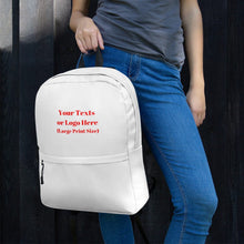 Load image into Gallery viewer, Personalized Water-resistant Backpack, Custom Backpack Gift, Gift for Holidays, Christmas Present for Him Her, Custom Bag, Classic Bag, Personalized Gift, Corporate Retreat Gift, College Student Gift