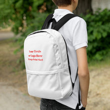 Load image into Gallery viewer, Personalized Water-resistant Backpack, Custom Backpack Gift, Gift for Holidays, Christmas Present for Him Her, Custom Bag, Classic Bag, Personalized Gift, Corporate Retreat Gift, College Student Gift