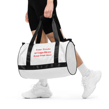 Load image into Gallery viewer, All-over print gym bag,Personalized gift gym bag, Weekender bag, Water resistant bag, Travel bag, Athletic bag, Beach bag with strap, Corporate Event Bag