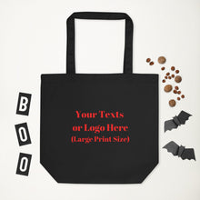 Load image into Gallery viewer, Personalised Your Text Eco Tote Bag, Own Design Bag, Custom Logo Bag, Business Logo Bag, Small Business Bag, Custom Printed Bag,My Logo Bag, Special Event Bag