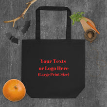 Load image into Gallery viewer, Personalised Your Text Eco Tote Bag, Own Design Bag, Custom Logo Bag, Business Logo Bag, Small Business Bag, Custom Printed Bag,My Logo Bag, Special Event Bag