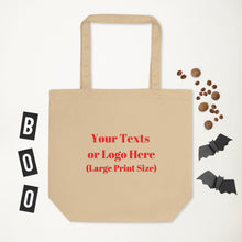 Load image into Gallery viewer, Personalised Your Text Eco Tote Bag, Own Design Bag, Custom Logo Bag, Business Logo Bag, Small Business Bag, Custom Printed Bag,My Logo Bag, Special Event Bag