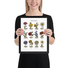 Load image into Gallery viewer, Custom Framed Poster, Birth Month Flowers Poster, Personalized Gift, Mother's Day, Anniversary, Wedding, Inspiration, Decor