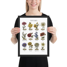 Load image into Gallery viewer, Custom Framed Poster, Birth Month Flowers Poster, Personalized Gift, Mother's Day, Anniversary, Wedding, Inspiration, Decor