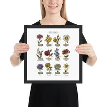 Load image into Gallery viewer, Custom Framed Poster, Birth Month Flowers Poster, Personalized Gift, Mother's Day, Anniversary, Wedding, Inspiration, Decor