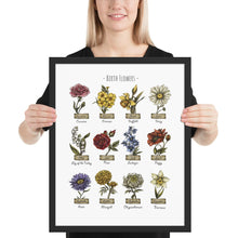 Load image into Gallery viewer, Custom Framed Poster, Birth Month Flowers Poster, Personalized Gift, Mother's Day, Anniversary, Wedding, Inspiration, Decor