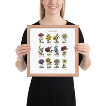 Load image into Gallery viewer, Custom Framed Poster, Birth Month Flowers Poster, Personalized Gift, Mother's Day, Anniversary, Wedding, Inspiration, Decor