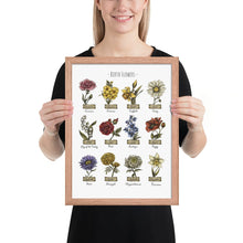 Load image into Gallery viewer, Custom Framed Poster, Birth Month Flowers Poster, Personalized Gift, Mother's Day, Anniversary, Wedding, Inspiration, Decor