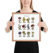 Load image into Gallery viewer, Custom Framed Poster, Birth Month Flowers Poster, Personalized Gift, Mother's Day, Anniversary, Wedding, Inspiration, Decor