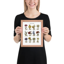 Load image into Gallery viewer, Custom Framed Poster, Birth Month Flowers Poster, Personalized Gift, Mother's Day, Anniversary, Wedding, Inspiration, Decor