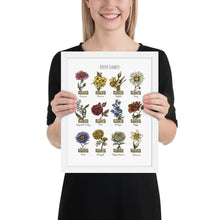 Load image into Gallery viewer, Custom Framed Poster, Birth Month Flowers Poster, Personalized Gift, Mother's Day, Anniversary, Wedding, Inspiration, Decor
