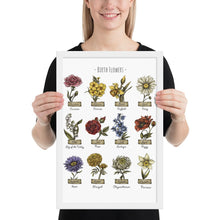 Load image into Gallery viewer, Custom Framed Poster, Birth Month Flowers Poster, Personalized Gift, Mother's Day, Anniversary, Wedding, Inspiration, Decor