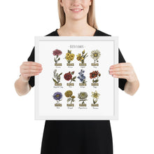 Load image into Gallery viewer, Custom Framed Poster, Birth Month Flowers Poster, Personalized Gift, Mother's Day, Anniversary, Wedding, Inspiration, Decor