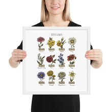 Load image into Gallery viewer, Custom Framed Poster, Birth Month Flowers Poster, Personalized Gift, Mother's Day, Anniversary, Wedding, Inspiration, Decor