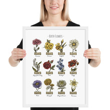 Load image into Gallery viewer, Custom Framed Poster, Birth Month Flowers Poster, Personalized Gift, Mother's Day, Anniversary, Wedding, Inspiration, Decor