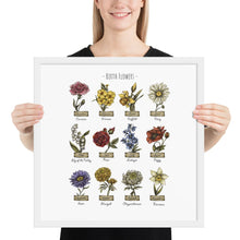 Load image into Gallery viewer, Custom Framed Poster, Birth Month Flowers Poster, Personalized Gift, Mother's Day, Anniversary, Wedding, Inspiration, Decor