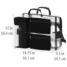 Load image into Gallery viewer, Traveling Makeup Artist Bag with Removable Compartments - Clear/Black