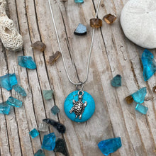 Load image into Gallery viewer, Turtle Necklace with Turquoise Soar Eco
