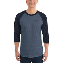 Load image into Gallery viewer, Custom 3/4 Sleeve Raglan Baseball Tee | Personalized Three Quarter Sleeve Logo Tee Shirt | Raglan Tee