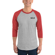 Load image into Gallery viewer, Custom 3/4 Sleeve Raglan Baseball Tee | Personalized Three Quarter Sleeve Logo Tee Shirt | Raglan Tee
