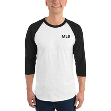 Load image into Gallery viewer, Custom 3/4 Sleeve Raglan Baseball Tee | Personalized Three Quarter Sleeve Logo Tee Shirt | Raglan Tee