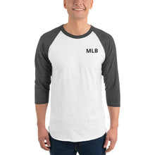 Load image into Gallery viewer, Custom 3/4 Sleeve Raglan Baseball Tee | Personalized Three Quarter Sleeve Logo Tee Shirt | Raglan Tee