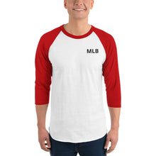 Load image into Gallery viewer, Custom 3/4 Sleeve Raglan Baseball Tee | Personalized Three Quarter Sleeve Logo Tee Shirt | Raglan Tee
