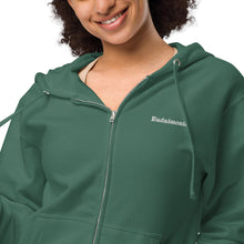 Load image into Gallery viewer, Unisex custom embroidered fleece zip up hoodie , Logo embroidery zipper hoodie , Sweatshirt oodie custom embroider , Personalized zip up hoodie matching