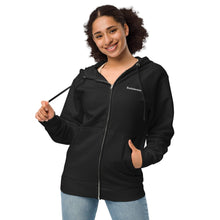 Load image into Gallery viewer, Unisex custom embroidered fleece zip up hoodie , Logo embroidery zipper hoodie , Sweatshirt oodie custom embroider , Personalized zip up hoodie matching