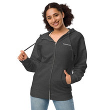 Load image into Gallery viewer, Unisex custom embroidered fleece zip up hoodie , Logo embroidery zipper hoodie , Sweatshirt oodie custom embroider , Personalized zip up hoodie matching
