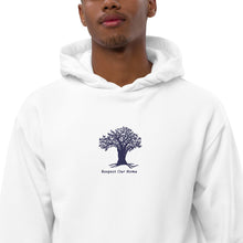 Load image into Gallery viewer, Respect Our Home, Unisex Hoodie, Climate Change, Environmental Activist, Global Warming, Earth Day, Planet, Eco Friendly
