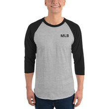 Load image into Gallery viewer, Custom 3/4 Sleeve Raglan Baseball Tee | Personalized Three Quarter Sleeve Logo Tee Shirt | Raglan Tee
