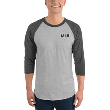 Load image into Gallery viewer, Custom 3/4 Sleeve Raglan Baseball Tee | Personalized Three Quarter Sleeve Logo Tee Shirt | Raglan Tee
