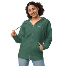 Load image into Gallery viewer, Unisex custom embroidered fleece zip up hoodie , Logo embroidery zipper hoodie , Sweatshirt oodie custom embroider , Personalized zip up hoodie matching
