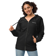 Load image into Gallery viewer, Unisex custom embroidered fleece zip up hoodie , Logo embroidery zipper hoodie , Sweatshirt oodie custom embroider , Personalized zip up hoodie matching
